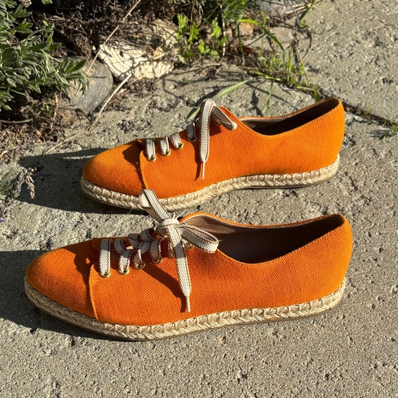 M. Gemi Vibrant Orange Espadrille Sneakers - Picture 7 of 13